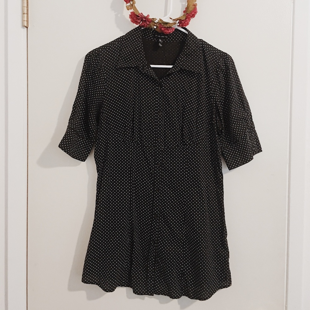 FANG Black & White Polka Dotted Top
